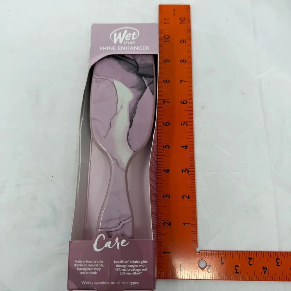Wet Brush Shine Enhancer Hair Brush Purple Marble Boar IntelliFlex Bristles NEW